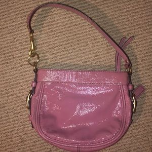 PINK COACH SHOULDER BAG PURSE